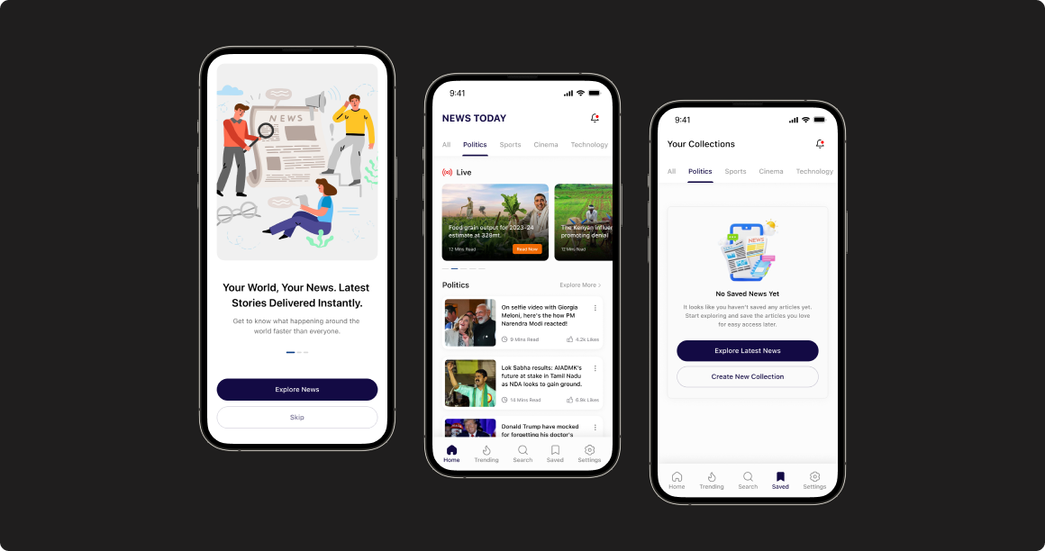 Landing page hero section