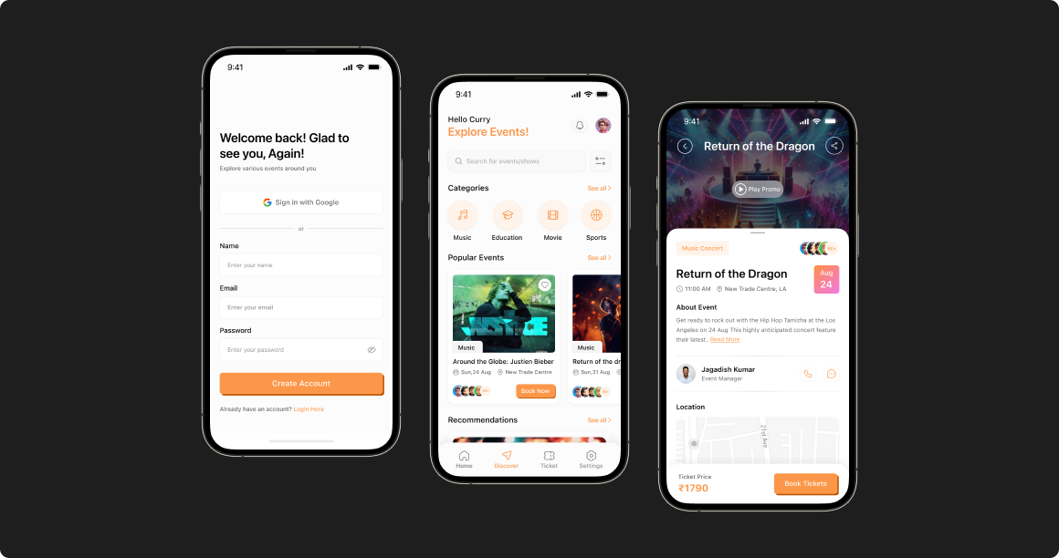 Landing page hero section