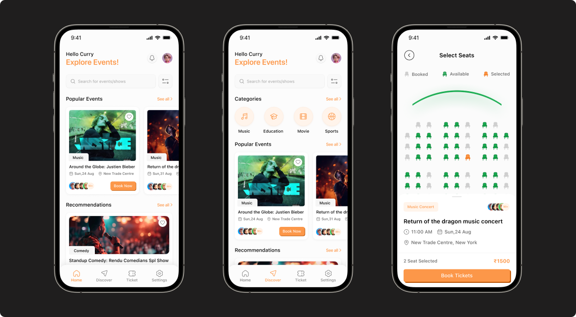 Feature showcase layout