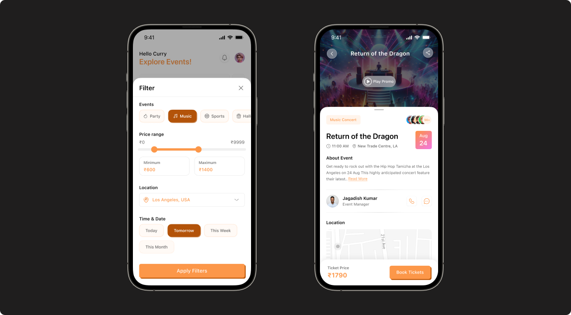Feature showcase layout