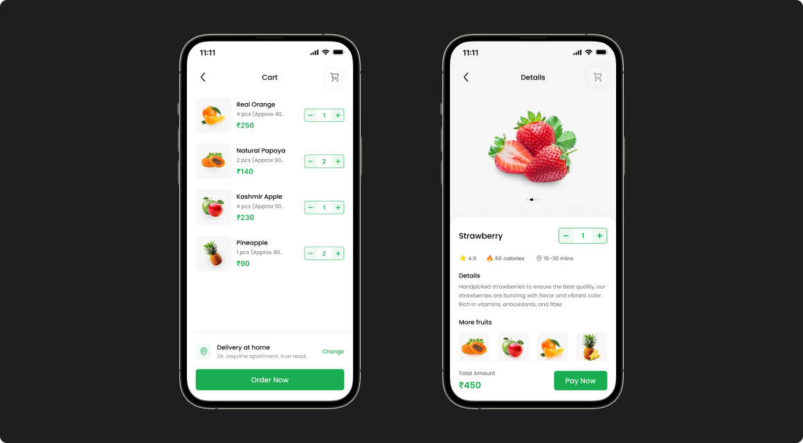 Feature showcase layout