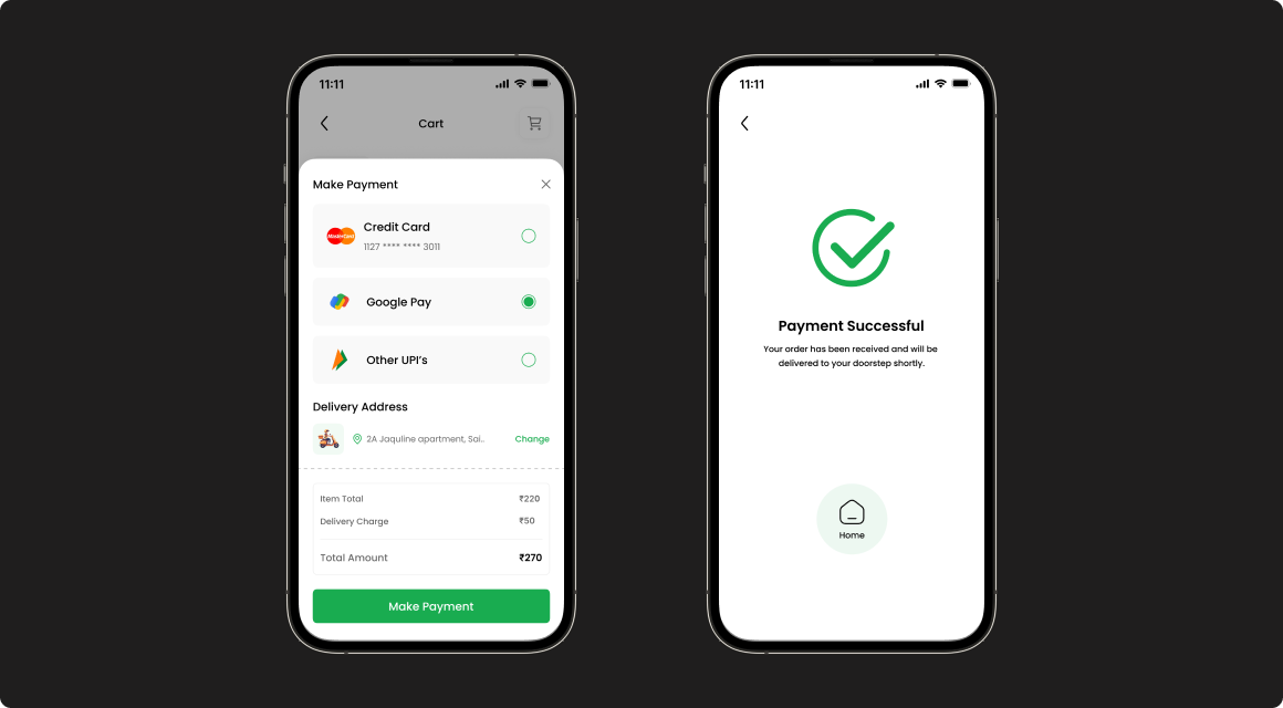 Feature showcase layout