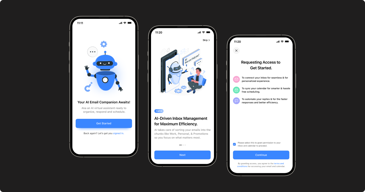 Landing page hero section