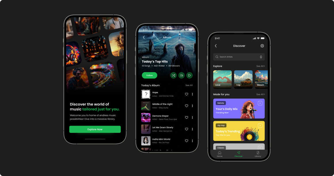 Landing page hero section