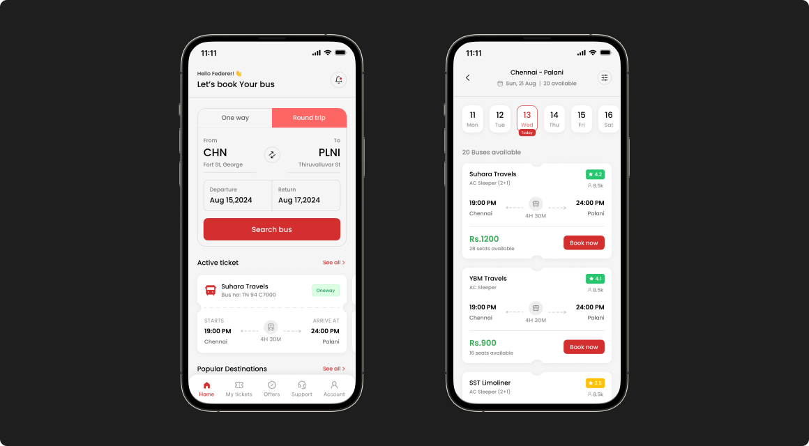 Feature showcase layout